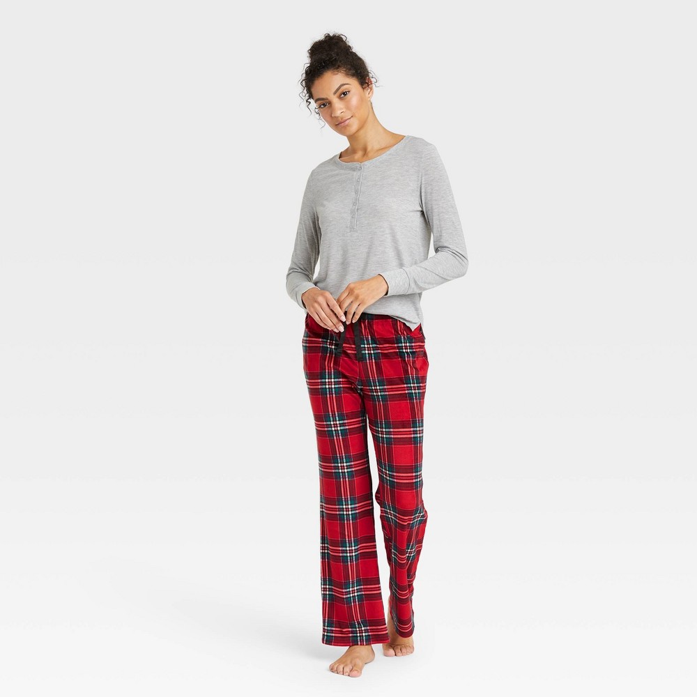 UPC 195994543852 - Women's Henley Pajama Set - Stars Above Red L ...