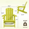 FONTOI Patio Accent Chair, Folding Adirondack Chair with Handles, Backyard Chair for Travel Camp Garden Beach - 2 of 4