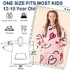 Catalonia Oversized Blanket Hoodie Sweatshirt for Kids, Wearable Fleece Pullover with Large Front Pocket, Teen Boys Girls Gift for Children's Day - 2 of 4
