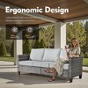 XIZZI Outdoor Sectional Sofa Set, Modular Outdoor Wicker Sofa Set with Optional Solar Table, Ottomans or Fire Pit in 6 Colors, All-Weather Design - 4 of 4