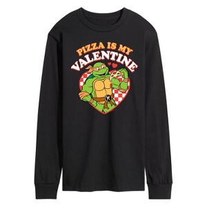 Men's - Teenage Mutant Ninja Turtles - Pizza Is My Valentine Long Sleeve Graphic T-Shirt - 1 of 3