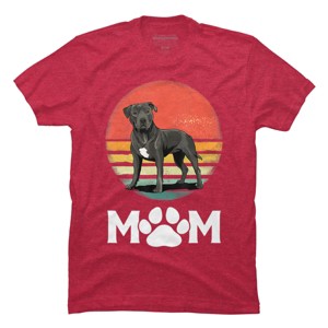 Men's Design By Humans Mother's Day Pittie Mom Pitbull Dog Lovers By JorgeLopez T-Shirt - 1 of 2