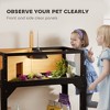 ORRD Wooden Tortoise Habitat with Openable Top & Lamp Holder - Tortoise Enclosure with Clear View Windows & Storage Shelf, Yellow - 3 of 4