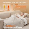 Electric Heated Blanket Soft & Washable Ribbed Flannel - 2 of 4
