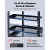 VEVOR 1U Server Rack Shelf, 4 PCS, 50 lbs Max Load-Bearing Vented Cantilever, Wall Mount or Rack Mount Shelf with Tray, 10 in Depth, Black - 3 of 4