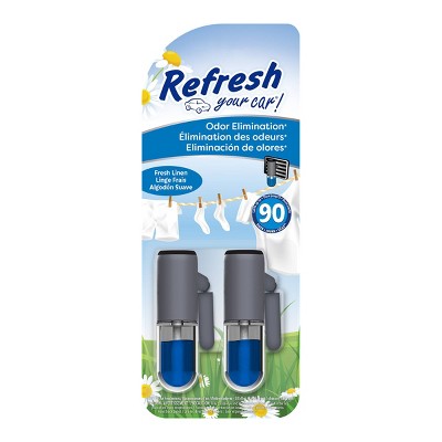 Refresh Your Car 2pk Oil Wick Fresh linen Blue