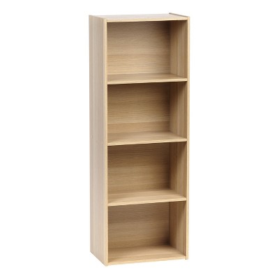 IRIS USA Small Spaces Wood, Bookshelf Storage Shelf, Bookcase, 4-Tier