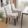 Set of 2 Dining Chairs, Upholstered Kitchen Chairs With Solid Wood Legs,Armless Dining Chairs,Indoor Furniture-Cuddlewood - 3 of 4