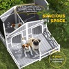 Dog House Outdooren Dog Kennel Weatherproof with Porch, Openable Roof, Removable Bottom, Elevated Floor, Double Room - 4 of 4