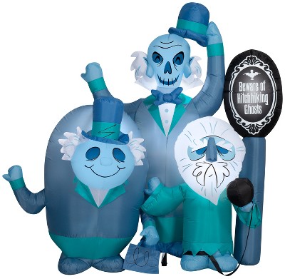 Disney Airblown Inflatable Haunted Mansion Beware of Ghosts Scene Disney, 6 ft Tall, Blue