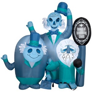 Disney Airblown Inflatable Haunted Mansion Beware of Ghosts Scene Disney, 6 ft Tall, Blue - 1 of 4