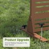 Lirago Brown 72 in. Galvanized Metal Outdoor Privacy Screens Garden Outdoor Fence - 4 of 4