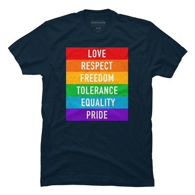 Adult Design By Humans Pride Rights Motto By PINHEAD66 T-Shirt