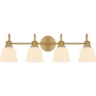 Quoizel Lighting Hinton 4 - Light Vanity in  Aged Brass