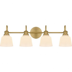 Quoizel Lighting Hinton 4 - Light Vanity in  Aged Brass - 1 of 1