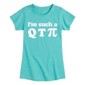 Girls' - Instant Message - I'm Such A Q T Pi Fitted Short Sleeve Graphic T-Shirt - 1 of 4
