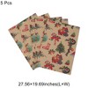 Unique Bargains Gift Wrap Paper Christmas Logo Yellow Kraft 27.56"x19.69" 5 Pcs - 3 of 4