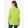 Woman Within Women's Plus Size Perfect Three-Quarter Sleeve Boatneck Tee - 3 of 4