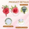 Unique Bargains Fabric Artificial Wedding Rose Flowers Wrist Corsage and Boutonnieres 2 Pcs - 3 of 4