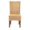 Shamara Natural Rattan and Mahogany Wood Dining Chair Walnut Brown - bali & pari - 3 of 4
