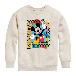 Boys' - Disney - Mickey 90s Nostalgia Graphic Long Sleeve Fleece Sweatshirt - 1 of 4
