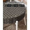 3-Piece Patio Bistro Set, Outdoor Rattan Chairs & Glass Top Table - All-Weather PE Wicker Furniture for Balcony, Garden, or Backyard - 4 of 4