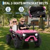 Jojoka 24V Kids Ride on Truck, 7AH Battery Electric Vehicles with Remote Control, 4WD, 3 Speeds, Lights, MP3, Parent Safety Brake, Storage - 3 of 4