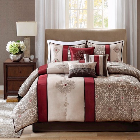 stykke Præferencebehandling lobby Red Perry Comforter Set King 7pc : Target