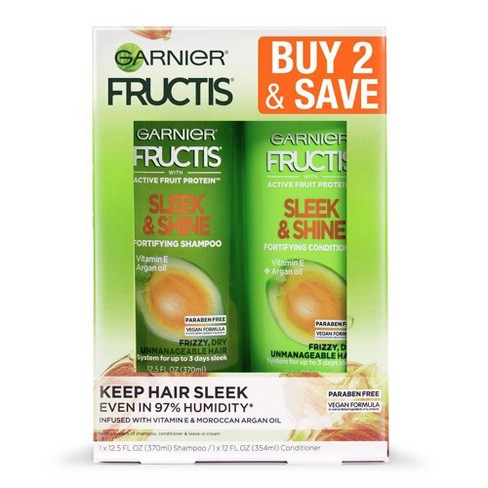 Garnier Fructis Active Fruit Protein Sleek & & Conditioner Twin - 24.5 Fl Oz : Target