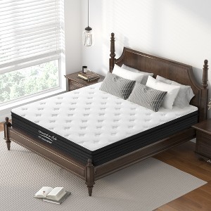 Whisen 8" Twin Hybrid Mattress with Memory Foam, Pocket Innerspring, Medium Firm - 1 of 4