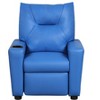 LOVMOR Kids Recliner Chair, Kid Upholstered Couch with Cup Holder, Footrest&Backrest, Toddlers Velvet Recliner w/ Headrest&Footrest - 3 of 4