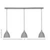 Toltec Lighting Any 3 - Light Chandelier in  Brushed Nickel with 7" Brushed Nickel Beehive Metal Shade Shade - 2 of 2