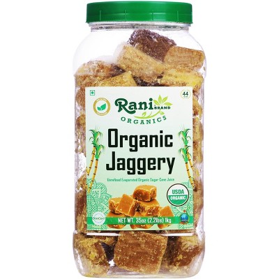 Organic Jaggery - 35oz (2.2lbs) 1kg - Rani Brand Authentic Indian Products