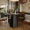 FUFU&GAGA Modern Style Black Oval Desk - 2 of 4