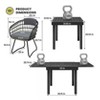 Crestlive Products Modern Aluminum Outdoor Dining sets Expandable Patio Dining Table with arm chairs for 4-10 People Outside - 2 of 4