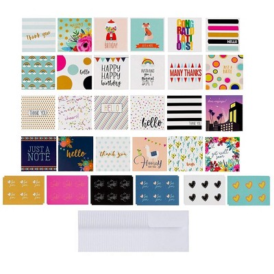 72-Pack All Occasion Mini Birthday Greeting Cards with Envelopes Stickers 2.5"