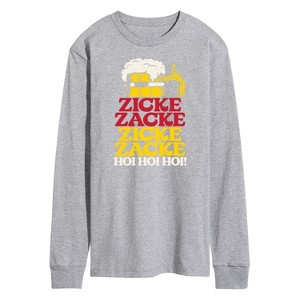 Men's - Instant Message - Zicke Zacke Hoi Hoi Oktoberfest Long Sleeve Graphic T-Shirt - 1 of 4