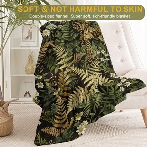 Lomsoe Christmas Decorative Throw Blanket, Flannel Winter Deep Green Blankets for Couch Bed Sofa, Holiday Decor, Xmas Festival Gifts. - 1 of 4