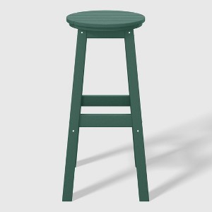 WestinTrends Malibu 24" All Weather Hdpe Outdoor Patio Round Backless Counter Stool - 1 of 4