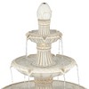 Formentera 45 1/4" High Large Italian Outdoor Decor Off-White Ceramic Floor Fountain with Light LED 3-Tier Outside Garden Patio Yard - 3 of 4