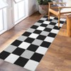 Washable Modern Checkered Plaid Rug Non Slip Low Pile Rug Soft Geometric Throw Floor Cover Foldable Indoor Carpet for Living Room Bedroom Playroom - 3 of 4