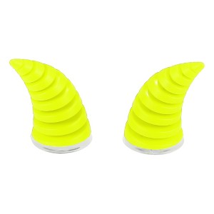 Unique Bargains Car Motorcycle Threaded Bull Horn Helmet Decoration Sticker Suction Cup 2 Pcs - 1 of 4