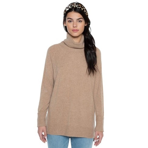 Pure Cashmere Cowl Neck Sweater