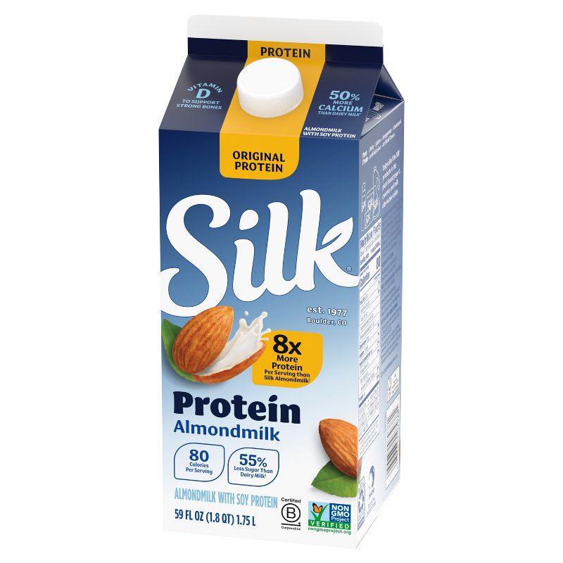 Silk Almond Milk Protein Original - 59 fl oz, 5 of 6
