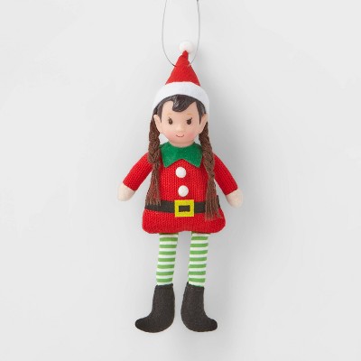 Elf Child with Braids Christmas Tree Ornament - Wondershop™