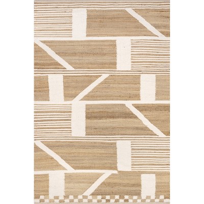 Nuloom Ambrosia Geometric Tiled Jute Blend Indoor Area Rug