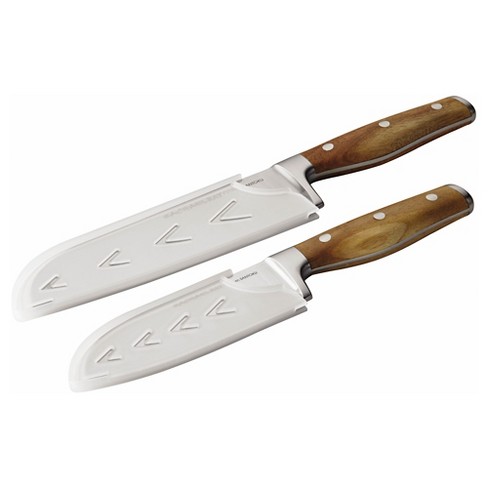 Gibson Home Seward 4 Piece Stainless Steel Steak Knife Cutlery Set with  Wood Handles