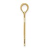 Black Bow Jewelry 14k Yellow Gold Textured Baby Grand Piano Pendant - 2 of 4