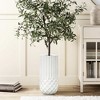 LuxenHome White 19" Tall Round MgO Planter - 3 of 4