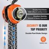 VEVOR  2 Ton Hand Chain Hoist 10 FT Come Along, 4400 lbs Capacity G80 Galvanized Carbon Steel with Double-Pawl Brake, Auto Chain Leading - 4 of 4